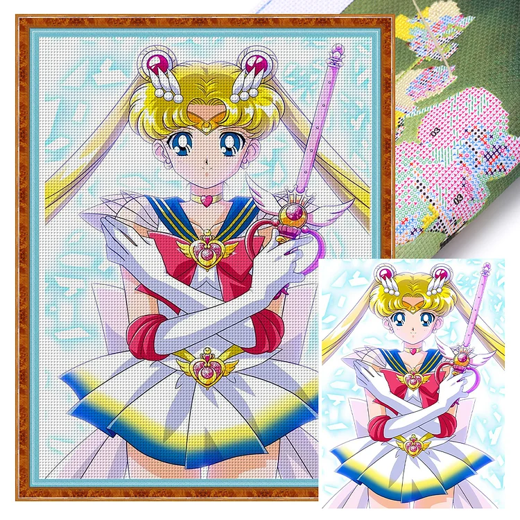 Sailor Moon (30*40cm) 11CT Stamped Cross Stitch gbfke