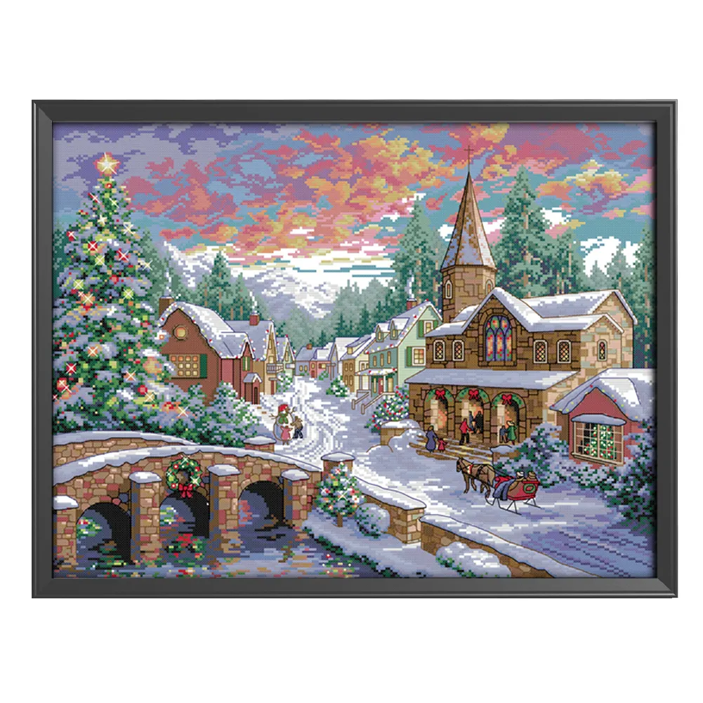 14ct Stamped Cross Stitch - Snow Scenery(54*43cm)