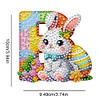 (US Only)PET Double Sided Special Shaped Easter Alphabet DIY Diamond Painting Keychain