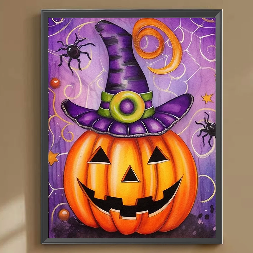 Diamond Painting - Full Round Drill - Halloween Pumpkin(Canvas|30*40cm)