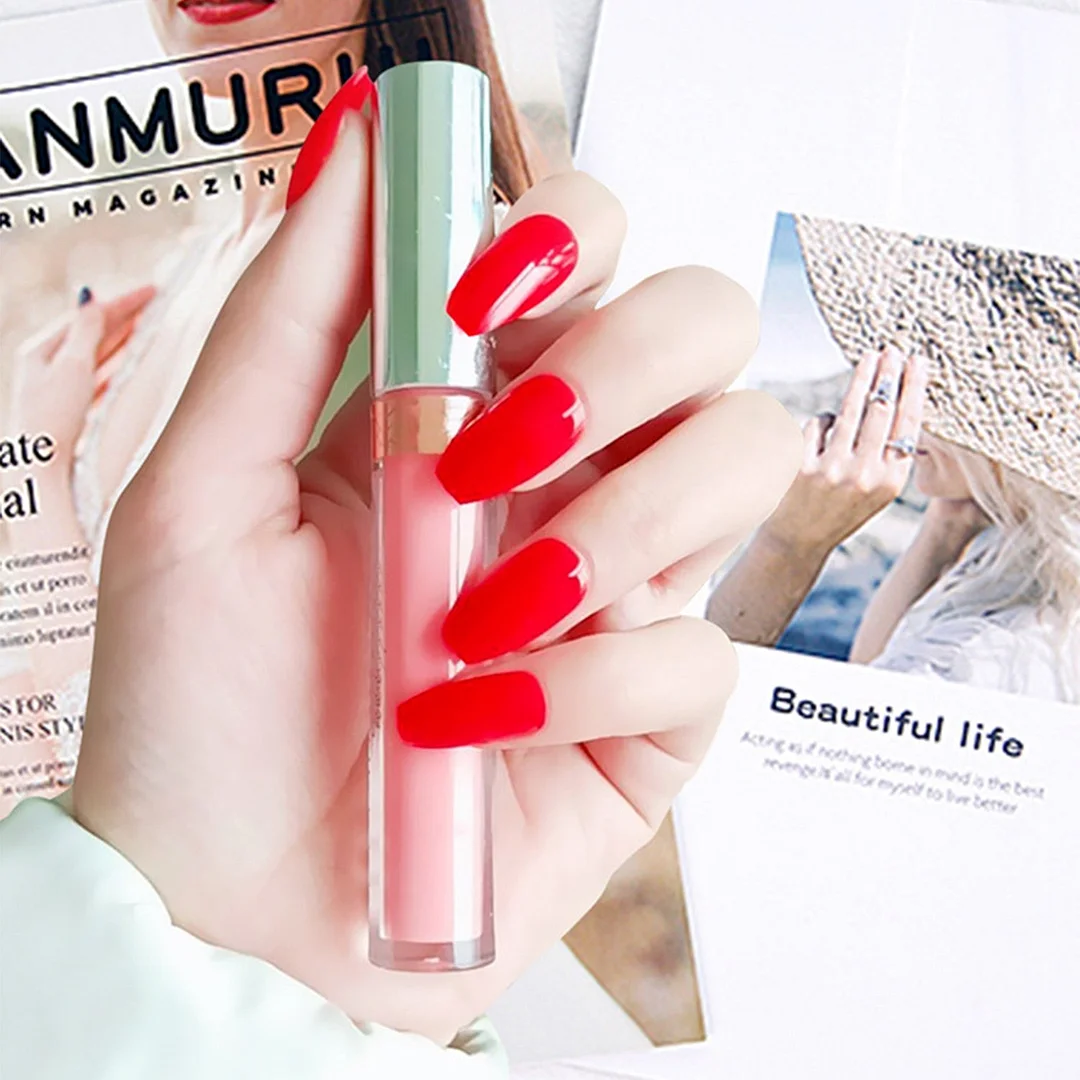 24Pcs Detachable French False Nails Ballerina Wearable Artificial Stiletto Fake Nails DIY Press Glue Full Cover Coffin Nail Tips