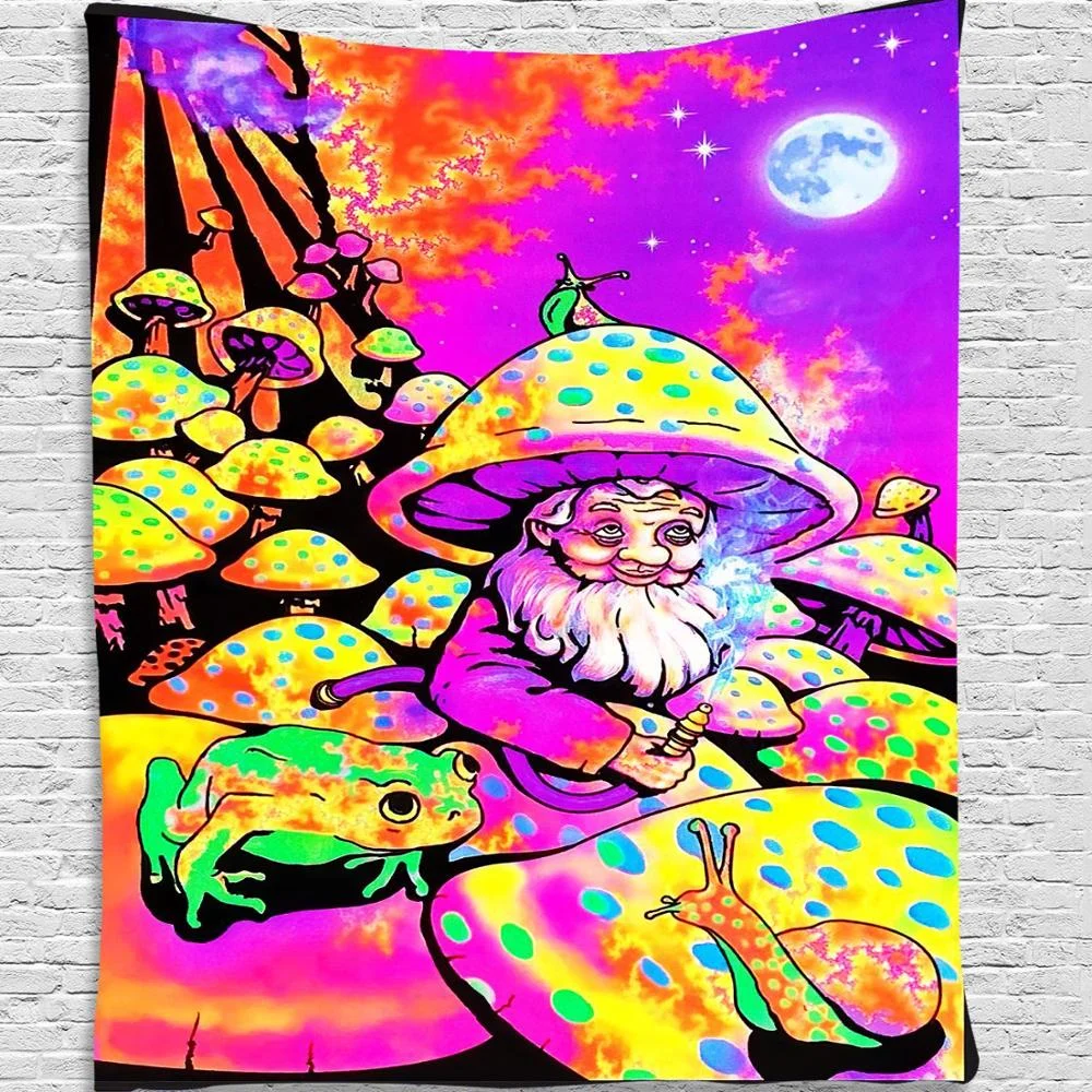 Unique Mandela Wall hanging Tapestry psychedelic pattern yoga throw beach throw carpet Hippie Home Decor Wall Tapestry Blanket