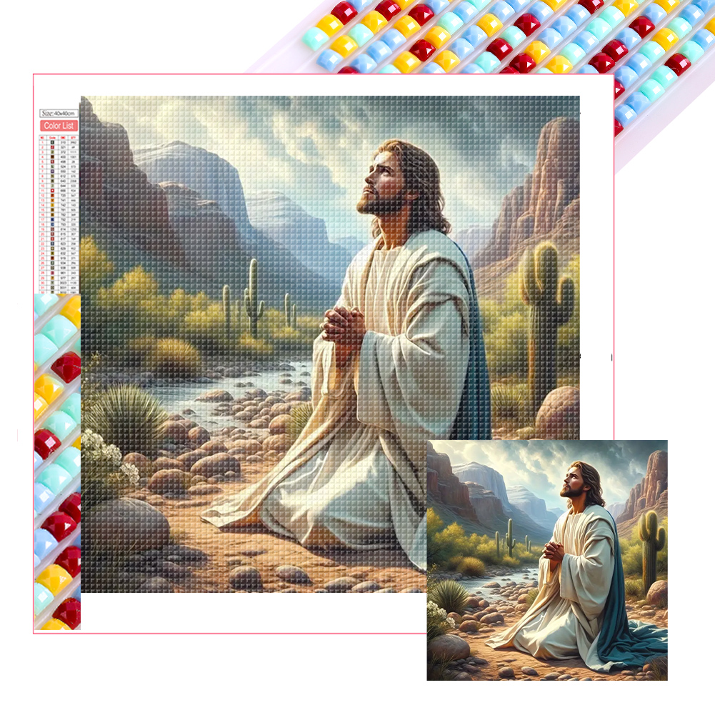 Jesus 40*40cm(picture) full square drill diamond painting