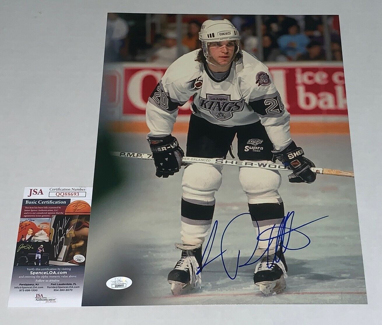 Luc Robitaille signed LA Los Angeles Kings 11x14 Photo Poster painting autographed JSA