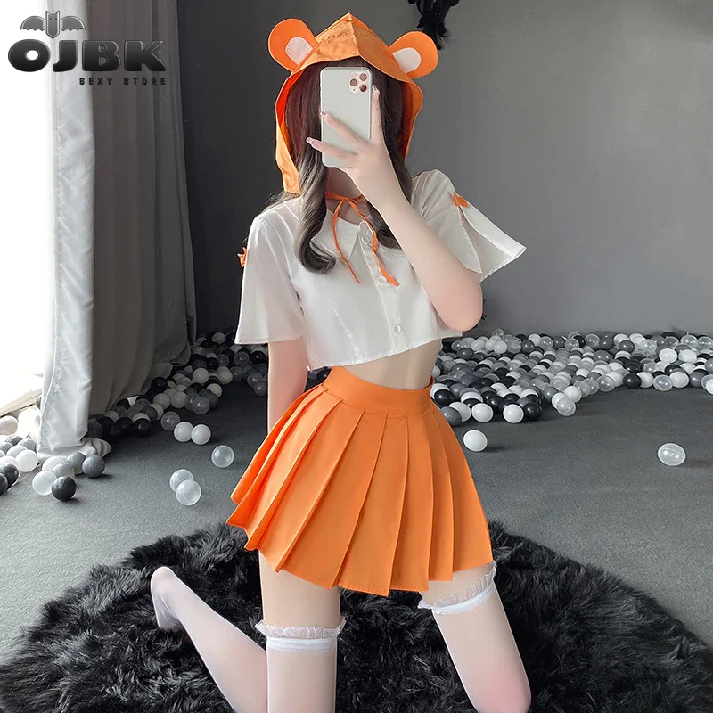 Billionm OJBK Women Naughty Schoolgirl Cosplay Costumes Japanese Kawaii Anime Uniform Mini Skirt Sexy Students Lingerie Roleplay Outfits