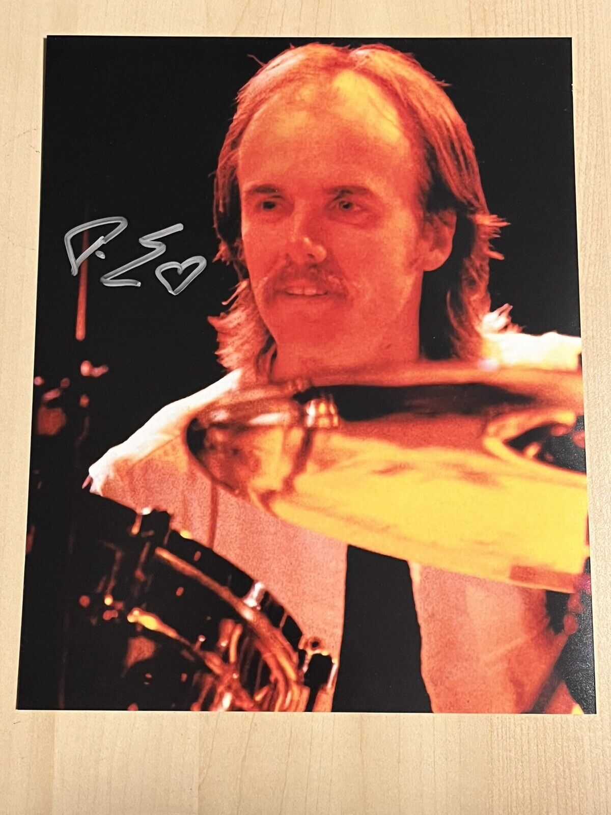 PHIL EHART SIGNED 8x10 Photo Poster painting AUTOGRAPHED KANSAS ORIGINAL DRUMMER VERY RARE COA