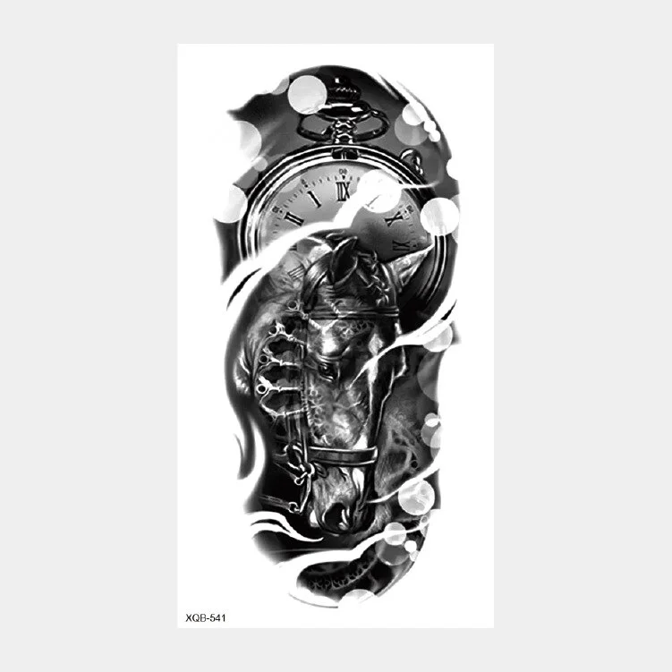 Sdrawing Temporary Tattoo Stickers Animal Lion Tiger Elephant Snake Eagle Black Skull Water Transfer Tatto Sticker Fake Tatoo