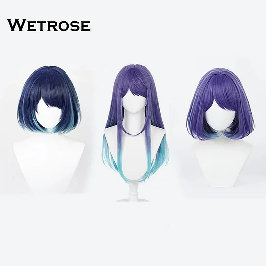 [Wetrose] In Stock Kurokawa Akane Wig Cosplay Oshi no Ko Long Short Kurogawa Hoshino Ai Blue Purple Violet Bob Straight Hair