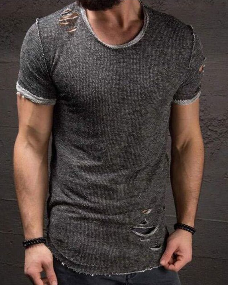 Short-sleeved T-shirt with Holes