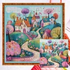 Colored Houses-14CT Counted Cross Stitch 40*40cm/15.75*15.75in