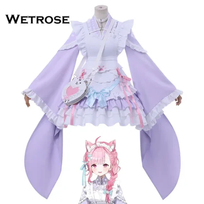 [Wetrose] Pre-OrderYuuki Sakuna 2.0 Japanese Kimomo Maid Cosplay 結城さくな和風着物メイドコスプレ