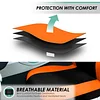 FH Group Full Set Cloth Car Seat Covers , Universal Fit combo, Low Back Front Seat Covers, Airbag Compatible, Split Bench Rear Seat, Washable Seat Cover for SUV,Sedan,Van Orange