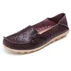 Women's Wide Width Leather Loafers Flat Shoes