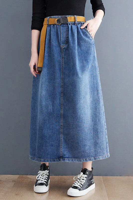 Plus Size-Fashion Denim Skirt Women