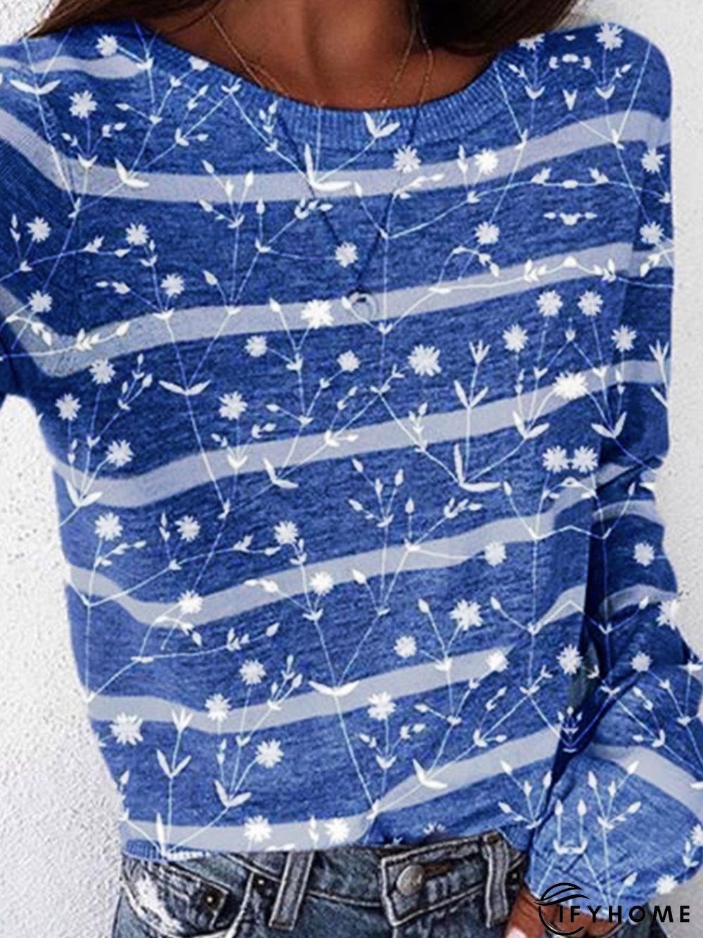 Blue Vintage Top | IFYHOME