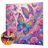 Framed Diamond Painting - Special Shaped - Colorful Butterfly (25x25cm)