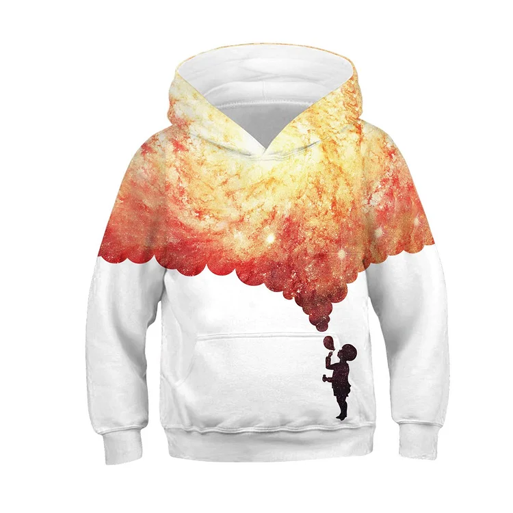 Kids Galaxy Soap Bubble Hoodie Unisex Sweatshirt-Mayoulove