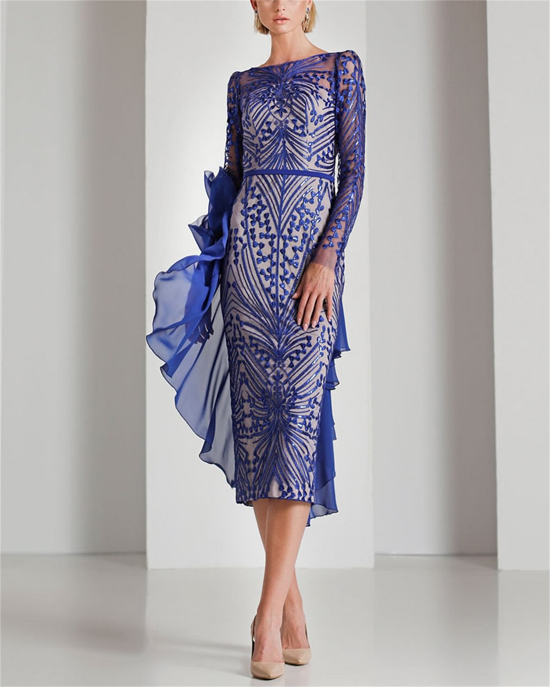 Women's Solid Color Embroidery Lace Dress