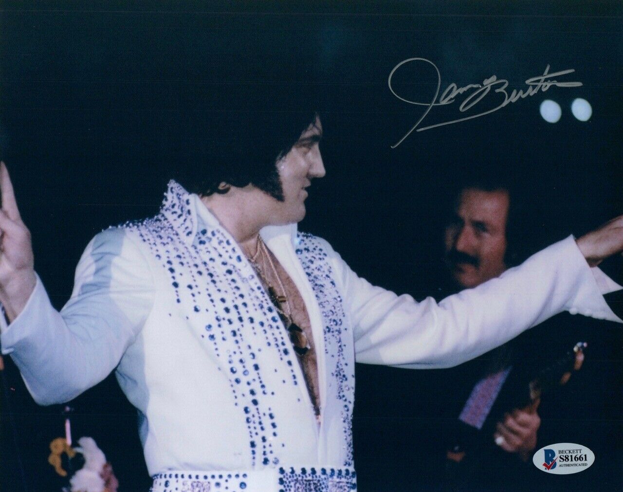 James Burton Signed Autograph 8x10 Photo Poster painting Elvis Presley Guitarist BAS Beckett COA