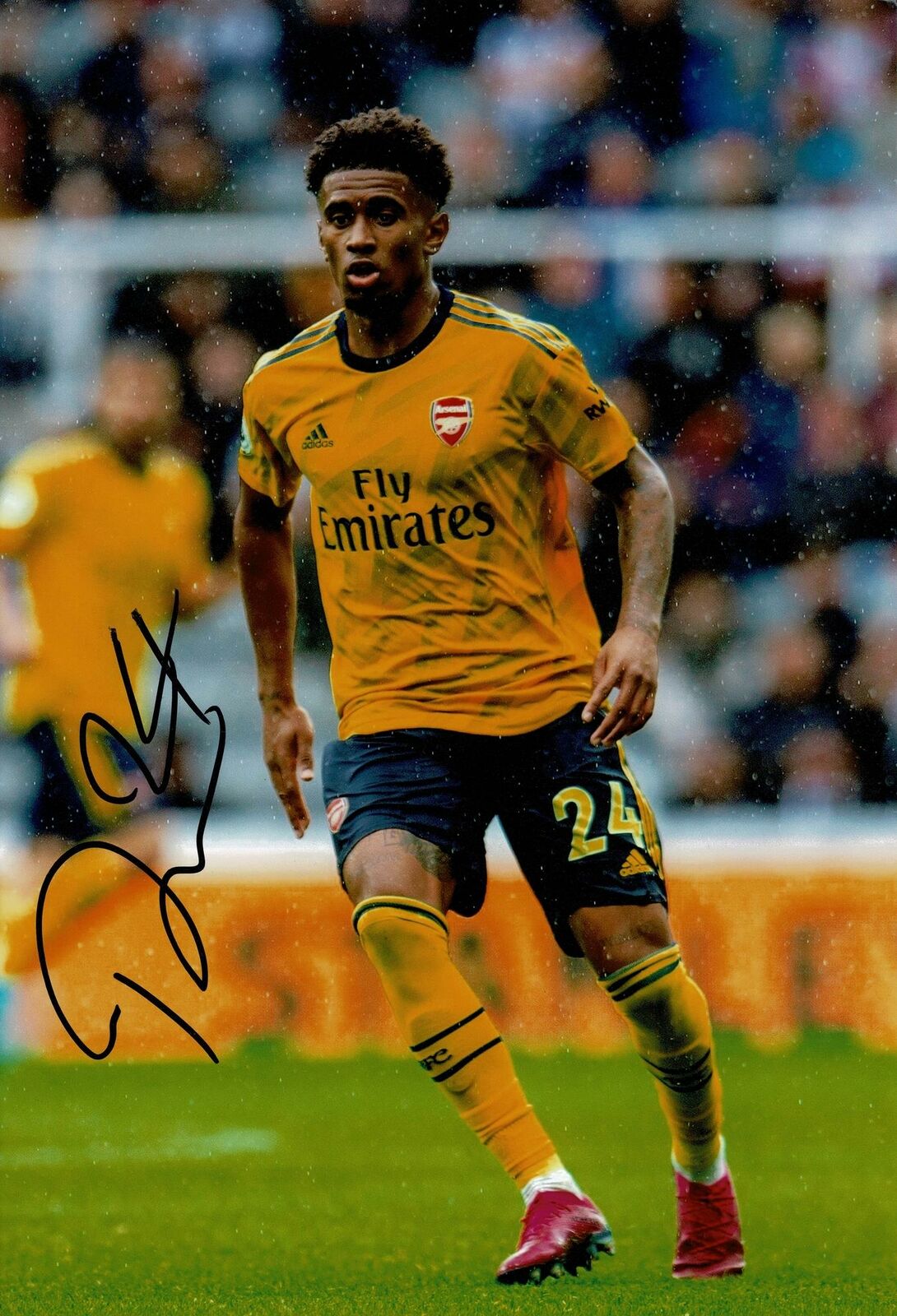 Reiss Nelson Signed ARSENAL 12X8 Photo Poster painting AFTAL COA (1468)