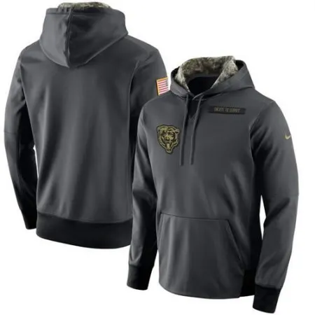 Men's Chicago Bears  Anthracite Salute to Service Player Performance Hoodie
