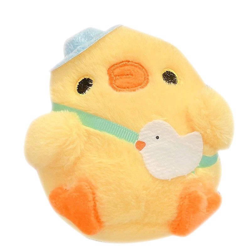 Soft Cute Chick Plush Toy Doll Pendant Keychain Backpack Hanging Ornaments Grasping Doll For Girls