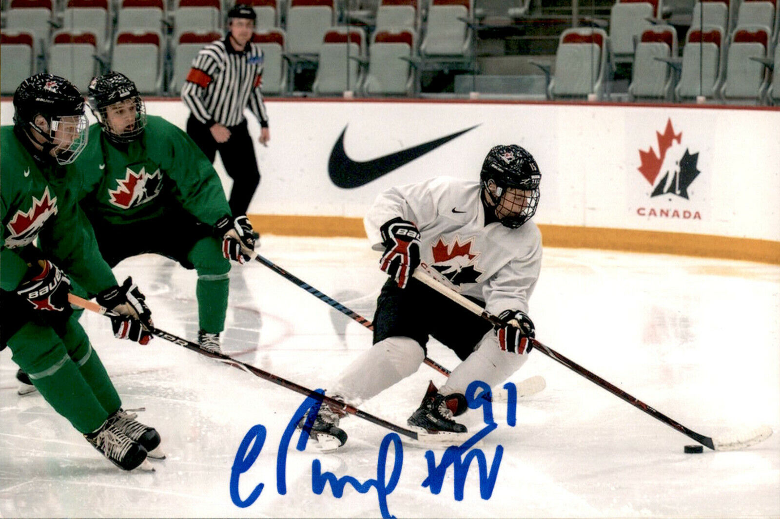 Cole Perfetti SIGNED autographed 4x6 Photo Poster painting TEAM CANADA / WINNIPEG JETS #4