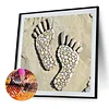 Diamond Painting -DIY Round Drill Stone Art Footprint(40x40cm)