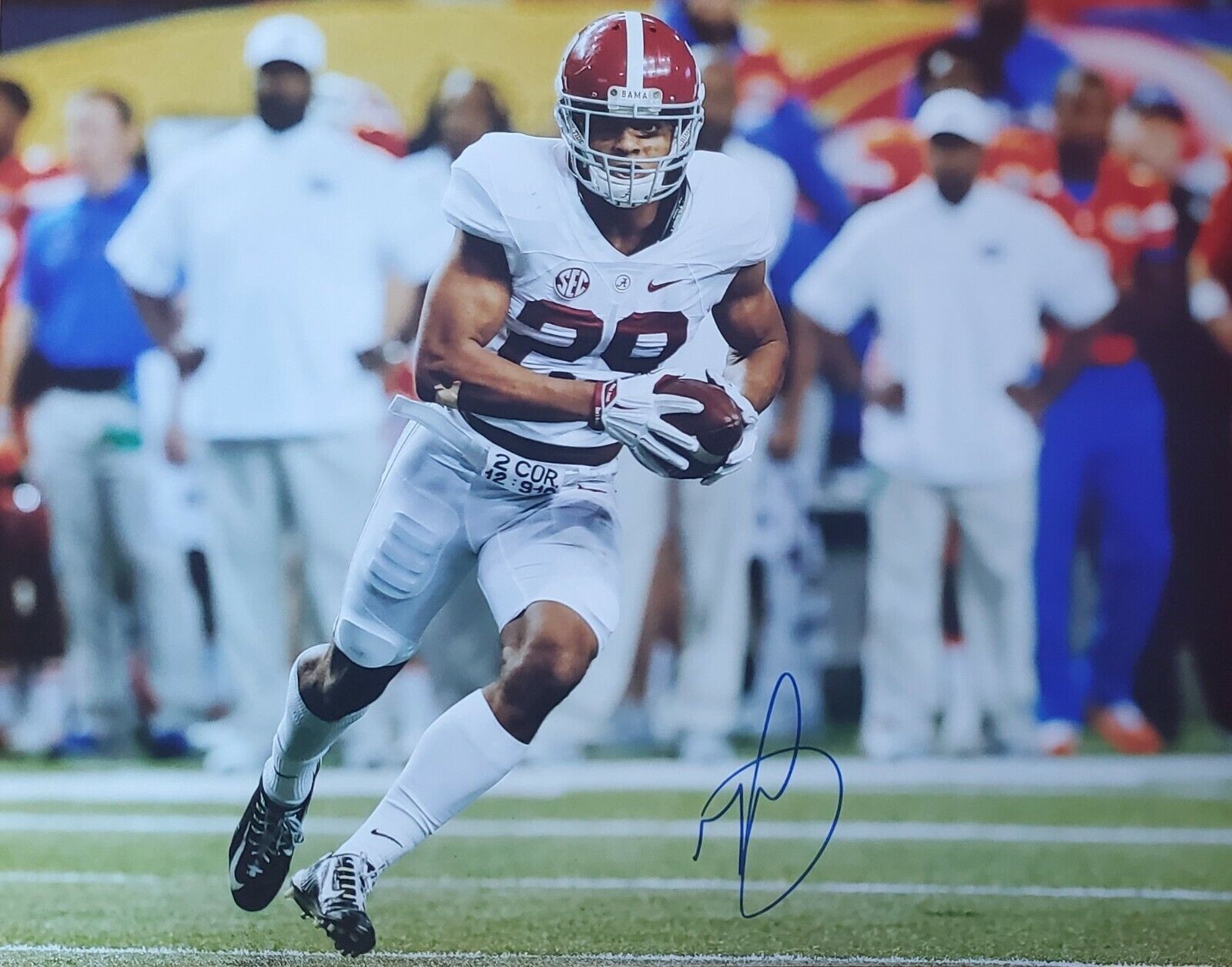 Autographed MINKAH FITZPATRICK Alabama Crimson Tide 11x14 Photo Poster painting w/Show Ticket