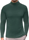 Ekouaer Men's Turtleneck Long Sleeve Turtle Neck Shirts Basic Lightweight Undershirt Thermal Pullover Sweater S-XXL