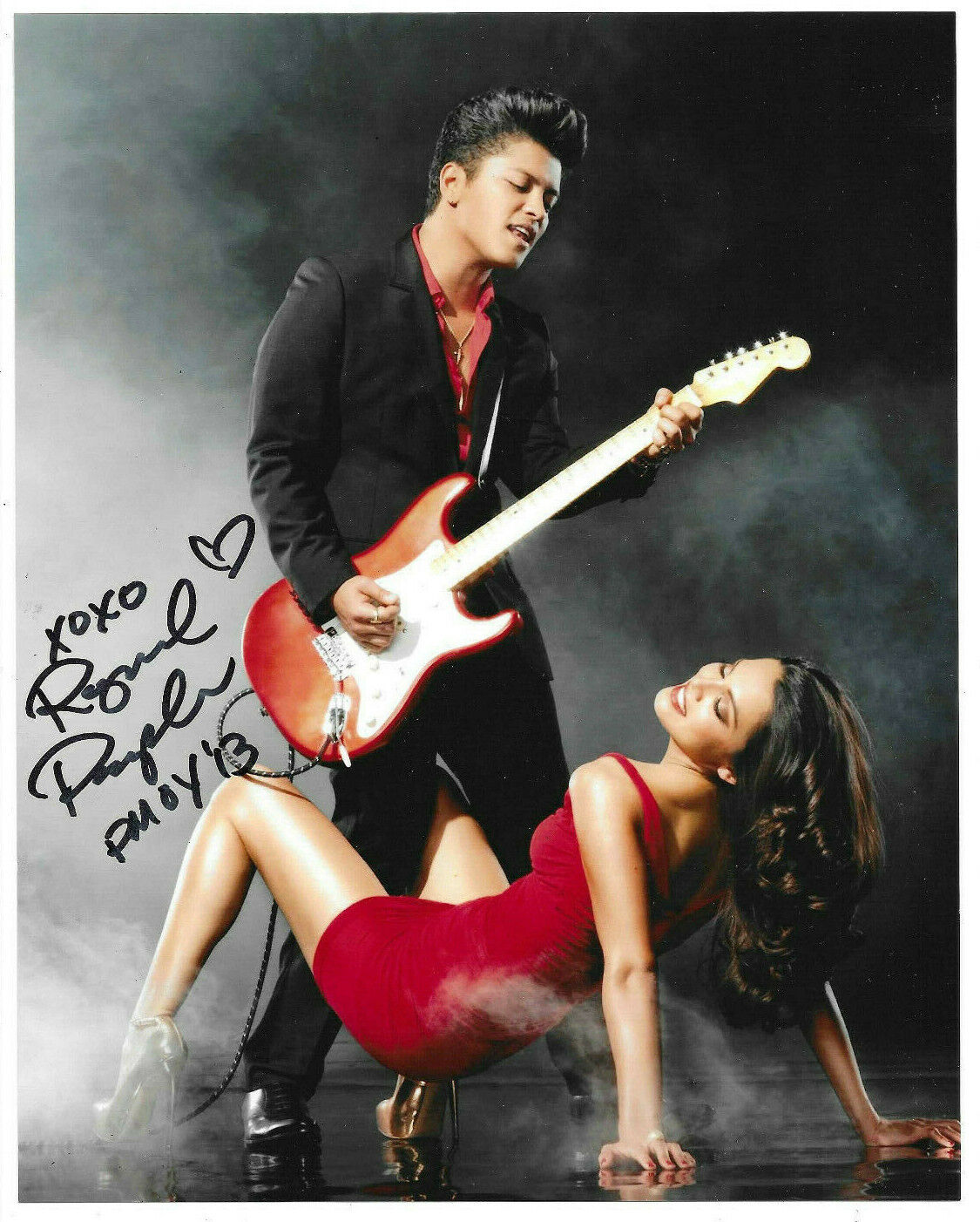 Raquel Pomplun Signed 8x10 Photo Poster painting Autograph, Playboy Playmate, w/ Bruno Mars