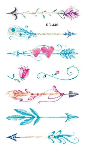 52 Kinds Watercolor Flora Lavender Waterproof Fake Tattoos Temporary Women Arm Chest Ankle Stickers Floral Body Art Tatto Flower