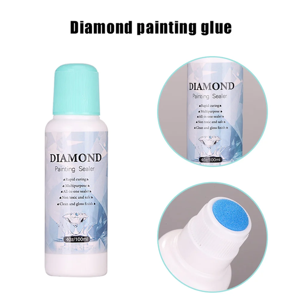 100ML Diamond Painting Glue Sealer-Permanent Hold Your Diamond Paintings（Can‘t be applied, only pressed）