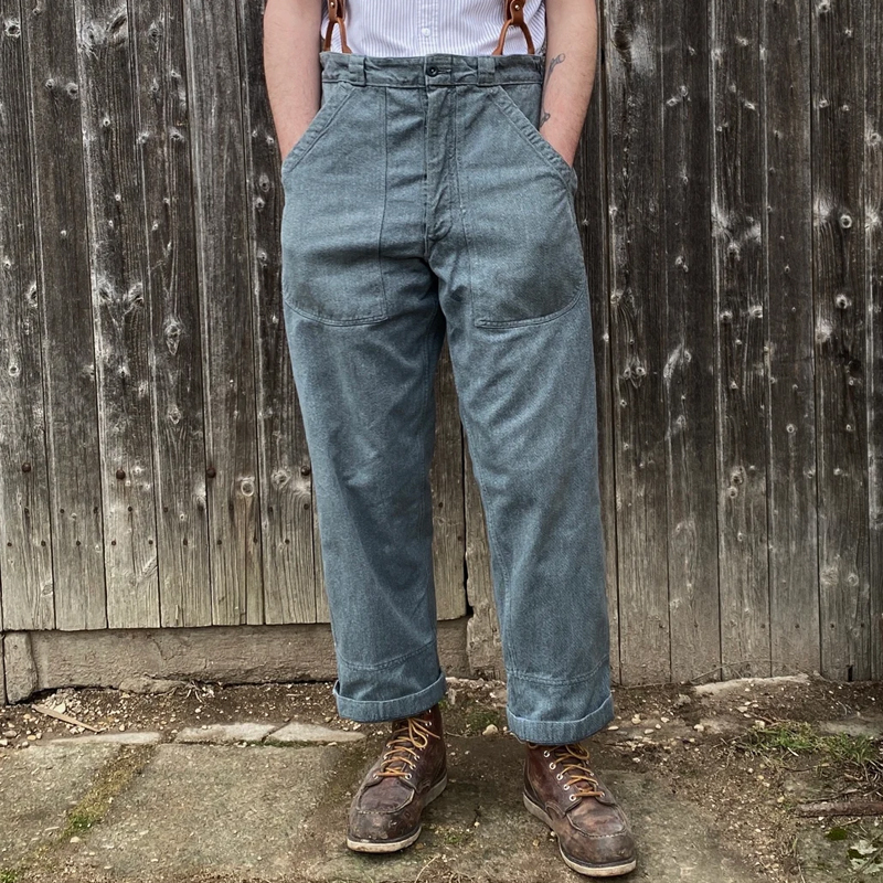 Vintage 1960s Swiss Army Denim Work Pants