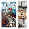 (US Local)Lighthouse-11CT Stamped Cross Stitch Kit(40x70cm)