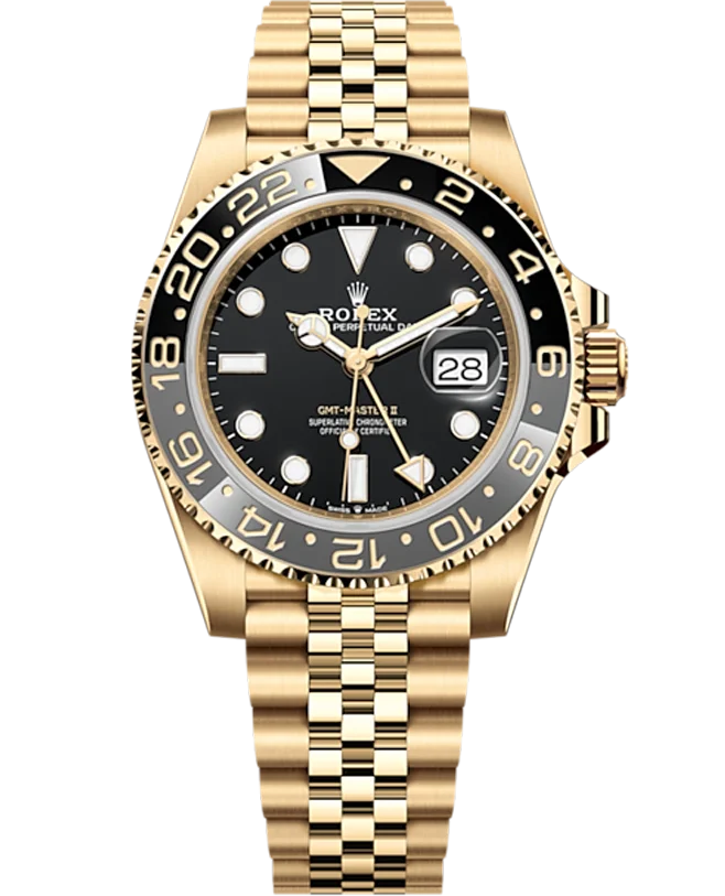 GMT-Masterll Oyster, 40 mm, yellow gold【Free Shipping】