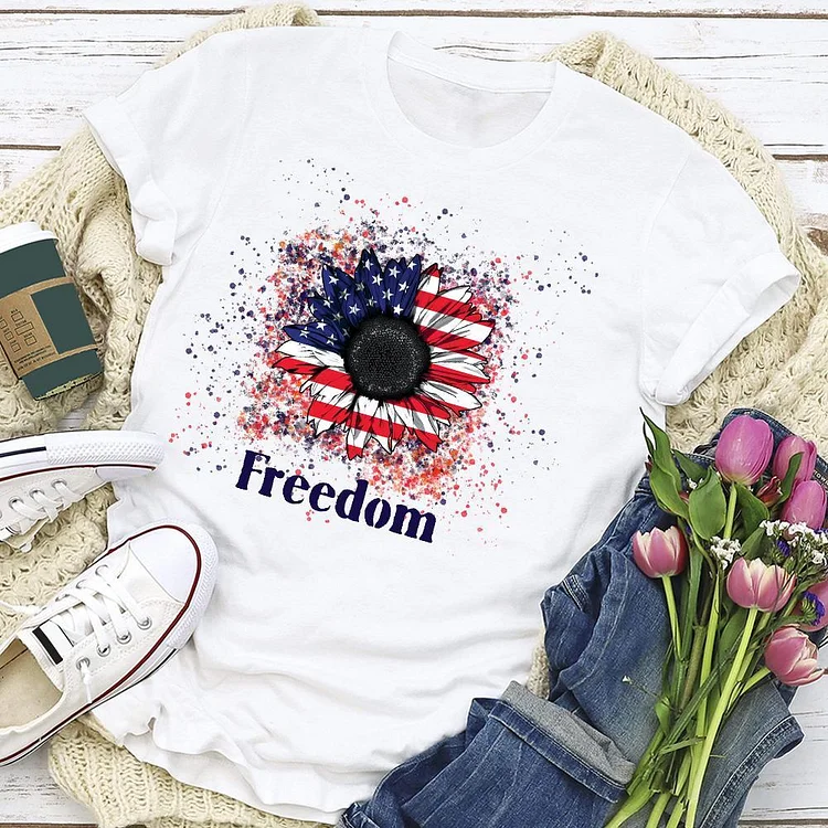 America Flag 4th of July T-Shirt Tee --Annaletters