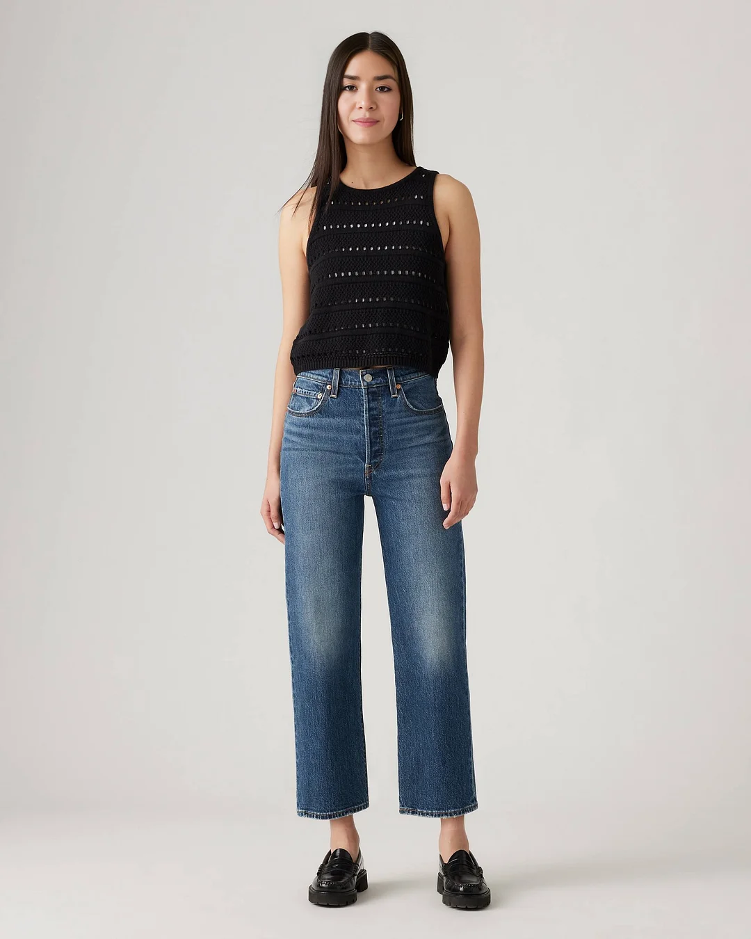 Levis Hidden Buttons Ribcage Straight Ankle Jeans (Buy 2 Free Shipping)