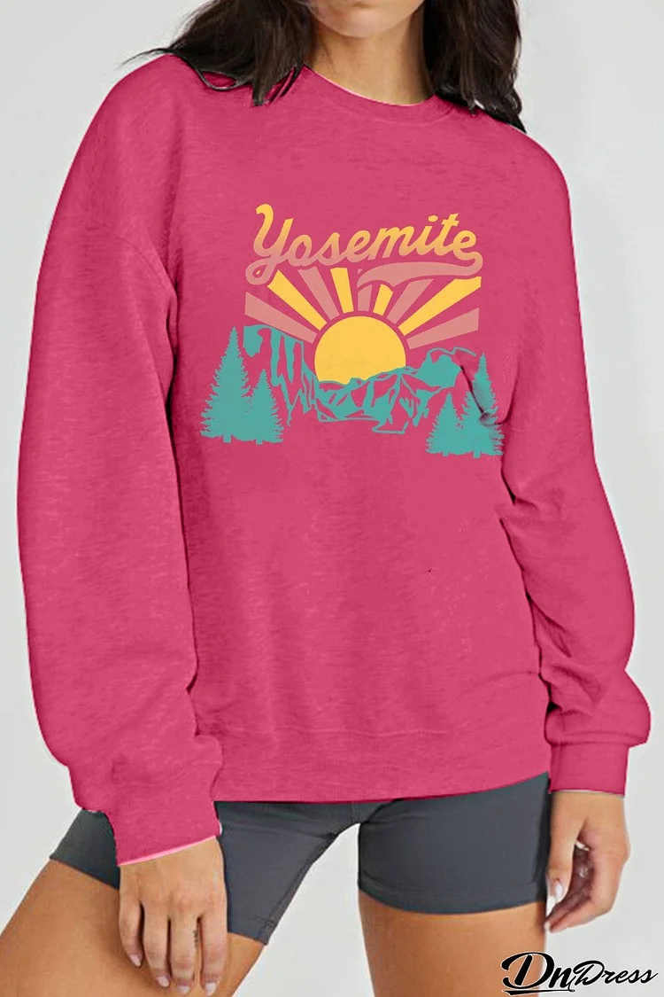 Simply Love Full Size YOSEMITE Graphic Sweatshirt