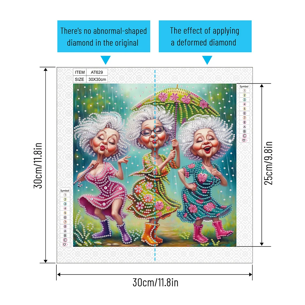 Diamond Painting - Partial Special Shaped Drill - Granny(Canvas|30*30cm)