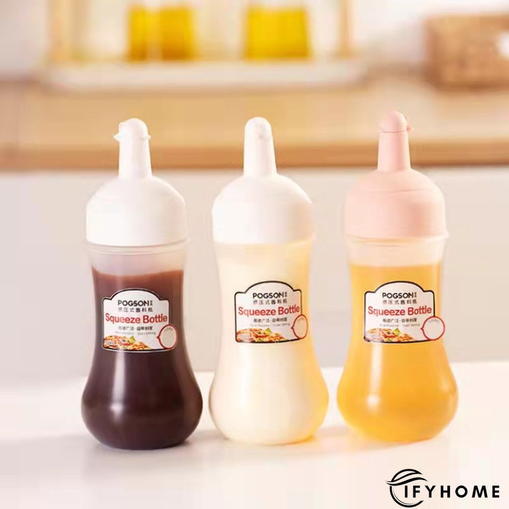 3PCS Portable Plastic Sauce Squeeze Bottle Tomato Ketchup Oil-consuming Seasoning Bottle | IFYHOME