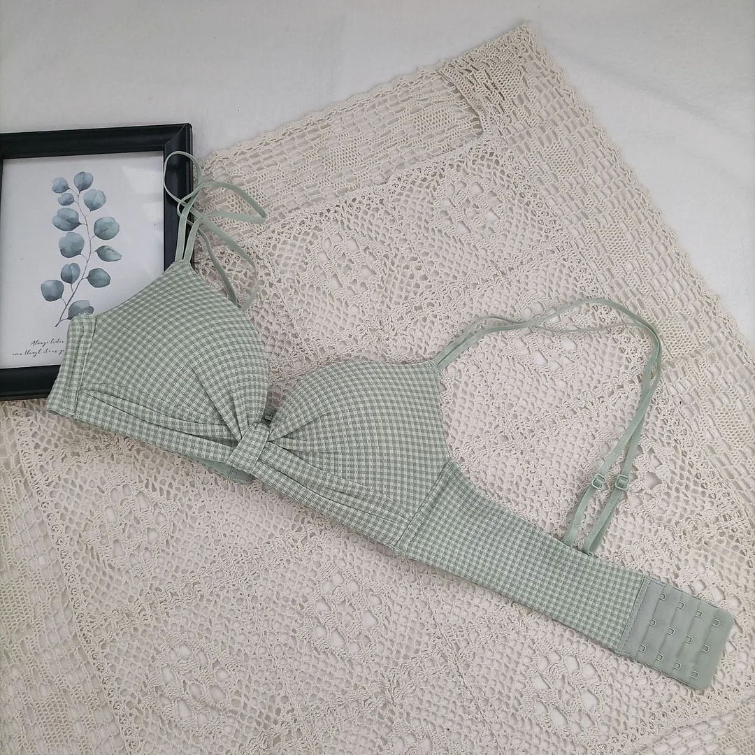 2021 Women's Sexy Bra Fashion Lattice Cotton Underwear Women Push Up Brassiere  Girl Comfortable Small Bra Female Sexy Lingerie