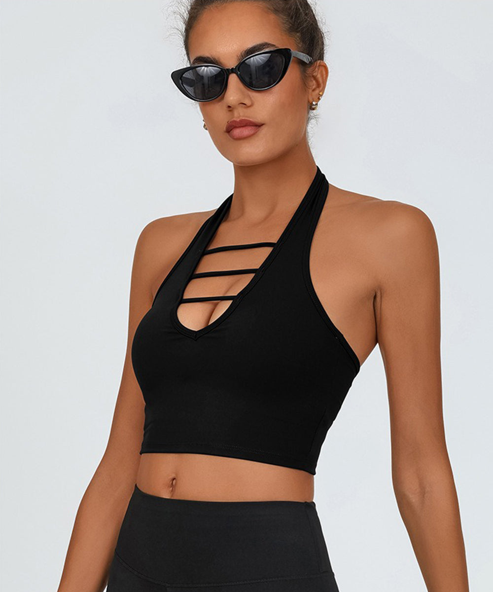 Halter Neck Strappy Crop Top
