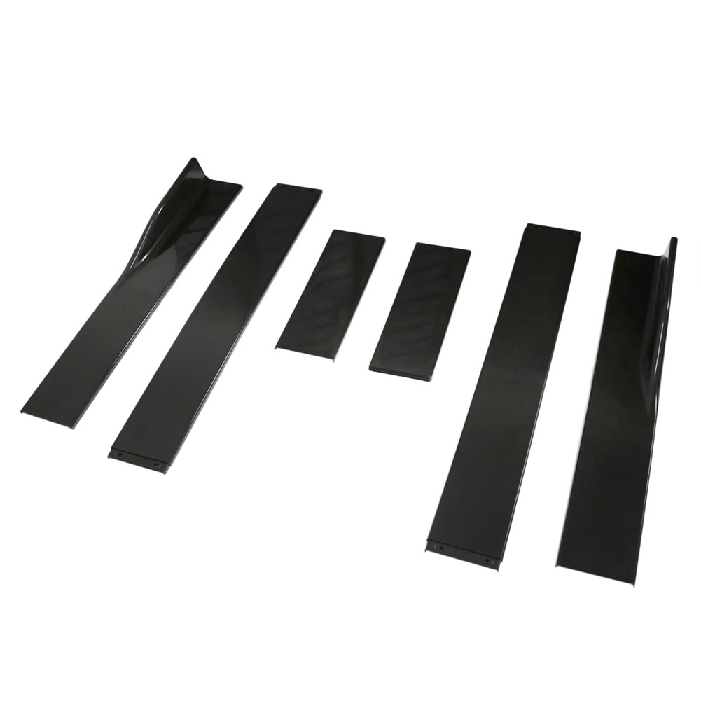 

86 X 4 inch Side Skirt Extensions Car Rocker Side Splitters Painted Black, 501 Original