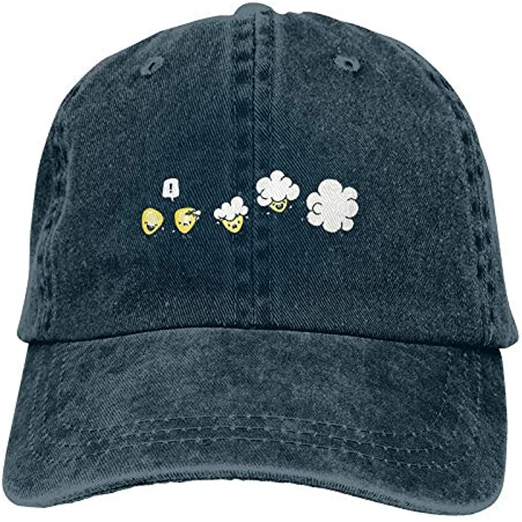 Cartoon Popcorn Denim Cap Baseball Dad Cap Classic Adjustable Casual Sports for Men Women Hats Four Seasons Casual