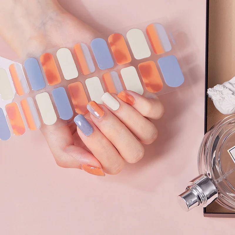 Churchf Fashionable Blue Diamonds Nail Art Stickers Collection Manicure DIY Nail Polish Strips Wraps for Party Decor-Nail Inspo