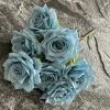 7 Stems Large 10cm Diamond Rose Artificial Flower Bunch