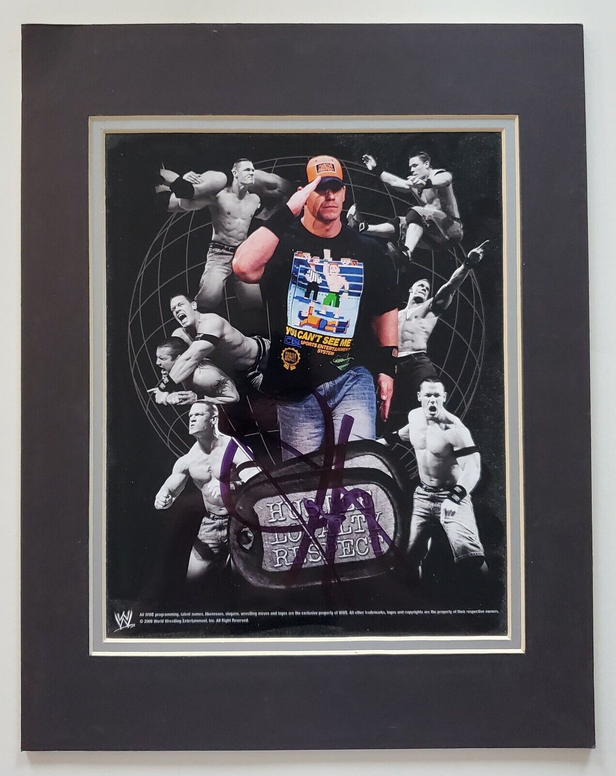 John Cena Signed WWE 8x10 Matted Photo Poster painting Champion Raw Smackdown WWF LEGEND RAD