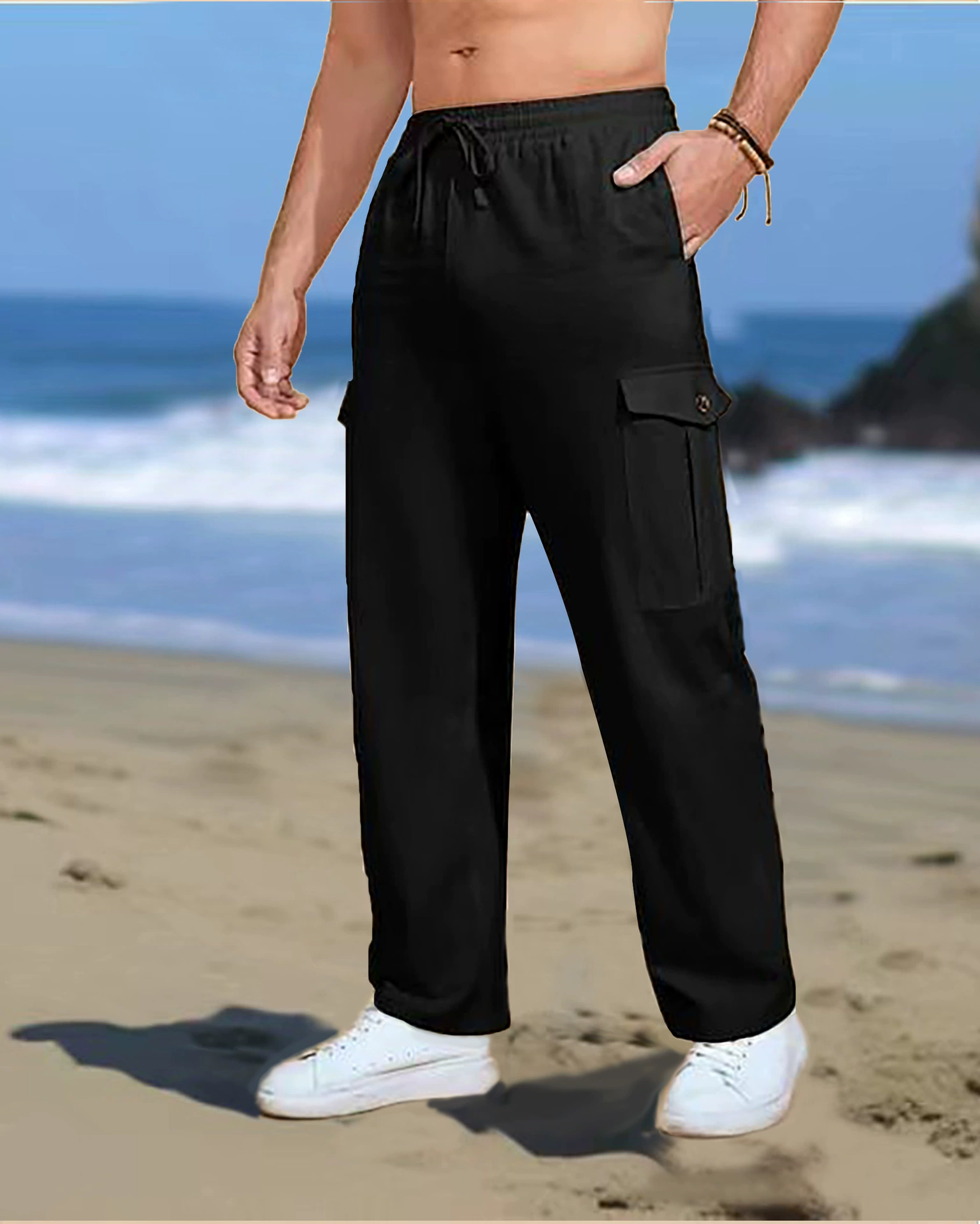 Men's Multi-Pocket Flat Breathable Outdoor Casual Pants