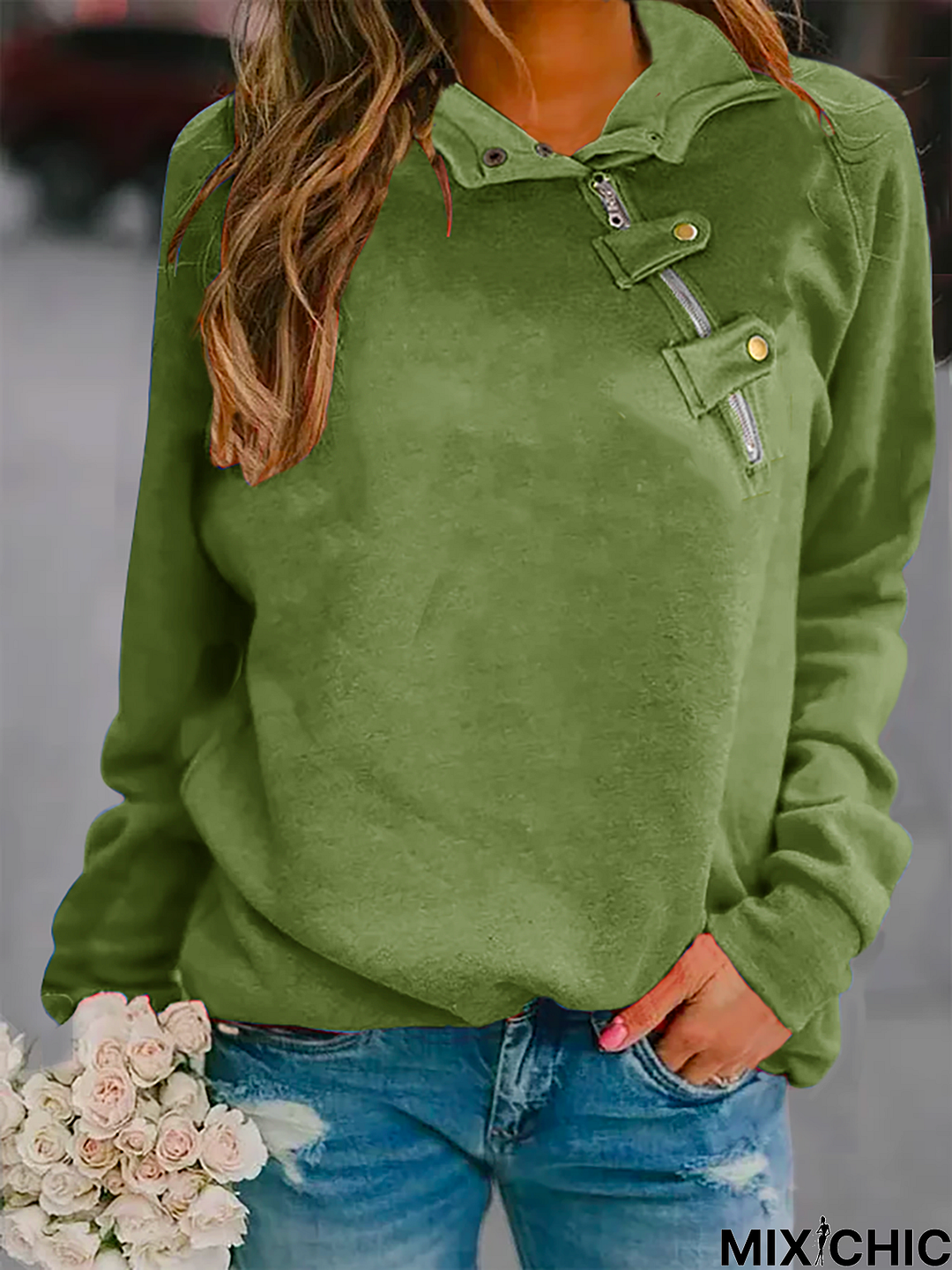 Long Sleeve Casual Sweatshirt